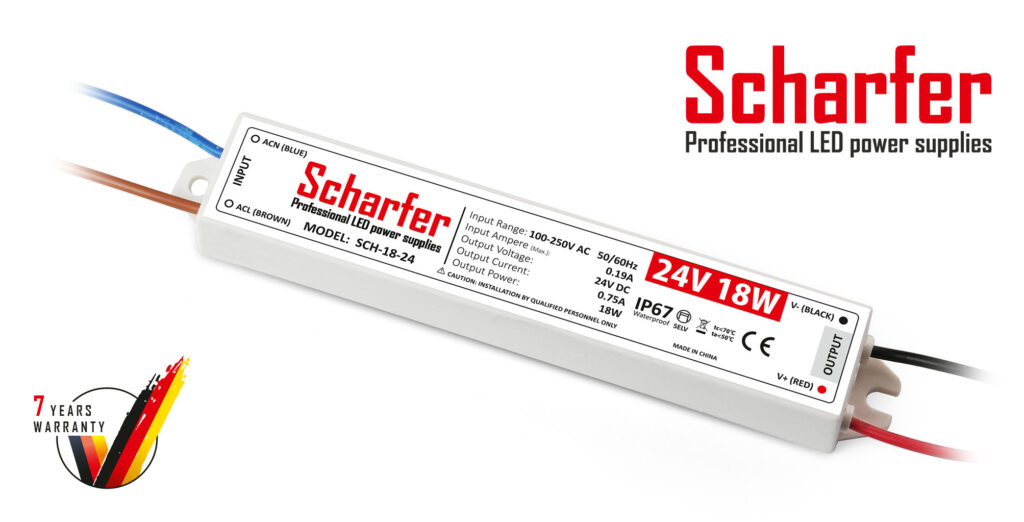 Scharfer LED Trafo 24V 18W – platzsparender LED-Trafo für feine Lichtlösungen im Innenbereich