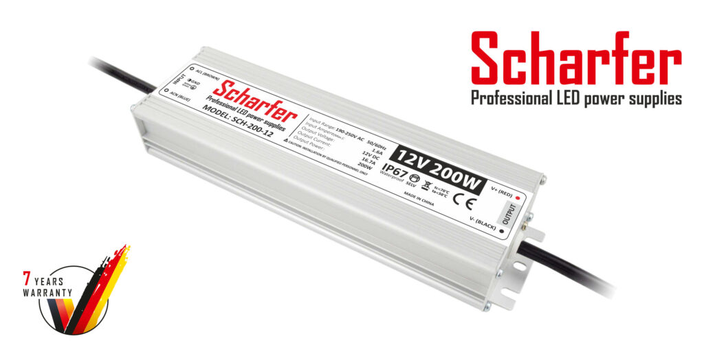 Scharfer LED Trafo 12V 200W – robustes Netzteil für professionelle Lichtprojekte
