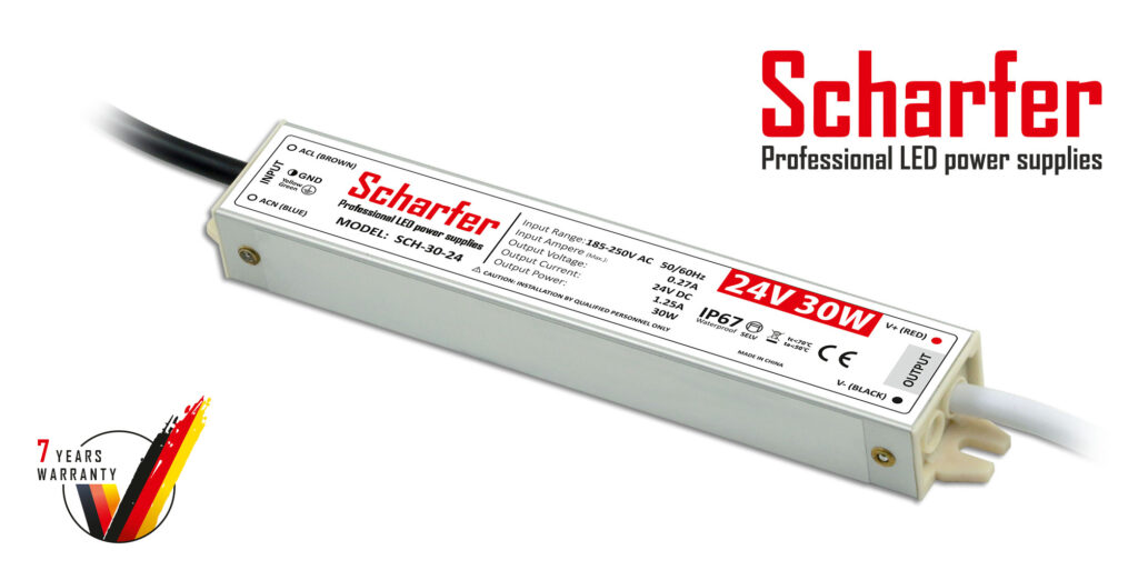 Scharfer LED Trafo 24V 30W – zuverlässige Stromversorgung für dezente LED-Beleuchtung