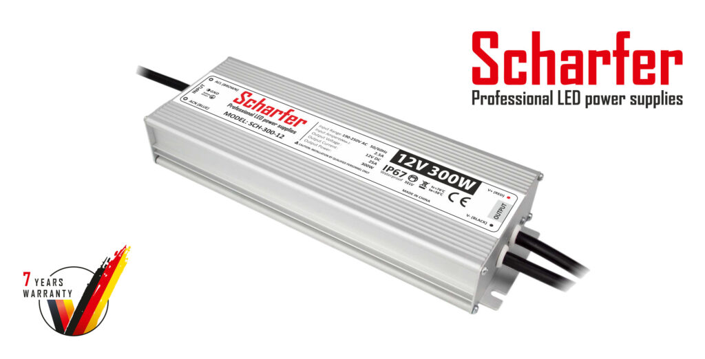 Scharfer LED Trafo 12V 300W – Hochleistungs-Trafo für große Lichtprojekte