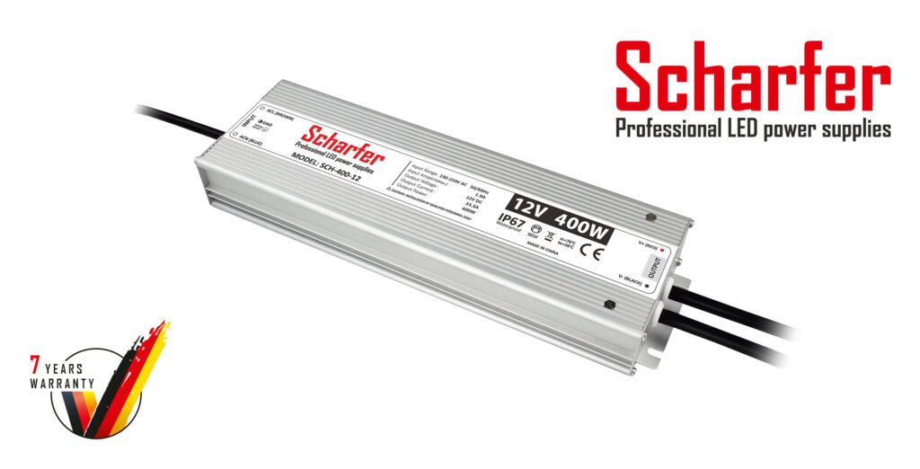 Scharfer LED Trafo 12V 400W – für großflächige, professionelle LED-Systeme