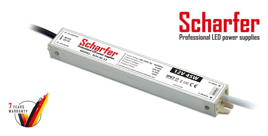 Scharfer LED Trafo 12V 45W – flaches Netzteil für kreative Lichtlösungen im Innenbereich